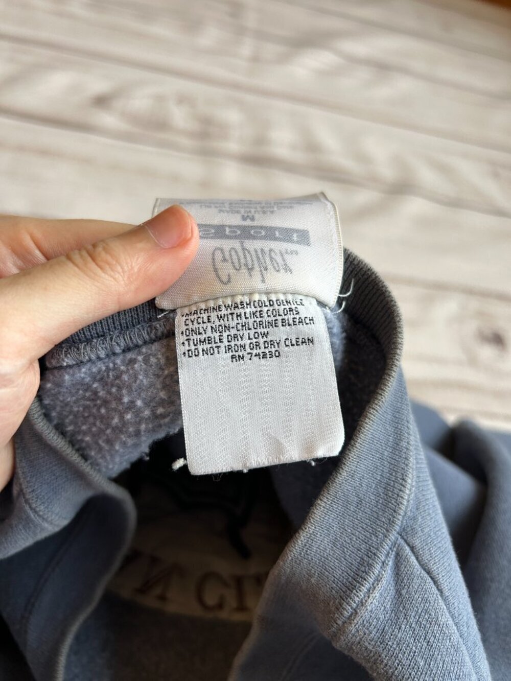 Vintage American Classic Golf Tradition Fleece Pullover Sweatshirt Gray Blue (M) - Picture 4 of 5